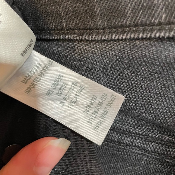 Agolde Black Pinch Waist Skinny High Rise Jeans Size 24 - Picture 14 of 15